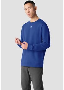BMW Herren Rundhalspullover, blau, casual, Gr. S, unifarben, Obermaterial: 100% Baumwolle, Pullover, mit breitem Bund am Ärmelabschluss