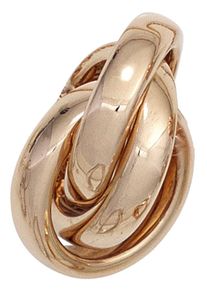 Jobo Damen Ketten-Anhänger "Anhänger verschlungen", Roségold 585, rosa, Rosu00e9gold 585, Schmuckanhänger, 585 Roségold