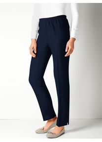 Classic Basics Damen Bügelfaltenhose, blau, Gr. 23, unifarben, 100% Polyester, Hosen