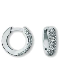 ONE ELEMENT Damen Paar Creolen "Zirkonia Ohrringe Creolen aus 925 Silber", Damen,mit Zirkonia, Silber 925 (Sterlingsilber), silber, Silber 925