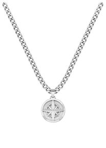 BOSS Herren Kette mit Anhänger "Schmuck Edelstahl Halsschmuck Panzerkette NORTH", Edelstahl, L: 61cm B: 4,5mm, silber, Edelstahl, B:4,5mm, Halsketten