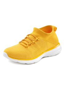 Lascana Damen Sneaker "Slipper, Halbschuh, ultraleicht und bequem", Gr. 43, gelb, Obermaterial: 100% Textilmaterial. Futter: 100% Textilmaterial.