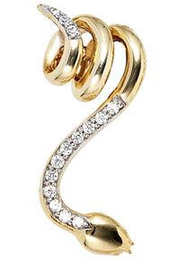 Jobo Damen Ketten-Anhänger "Anhänger Schlange", SI = kleine Einschlüsse, Gelbgold 585-Diamanten, gelb, Gelbgold 585, Diamanten, Schmuckanhänger, 585