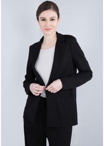 Imperial Damen Longblazer, schwarz, elegant, Gr. M, unifarben, Web, Obermaterial: 60% Viskose, 35% Polyamid, 5% Elasthan, Blazer, mit Stretch