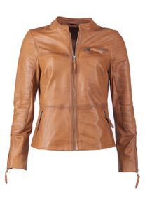 JCC Damen Bikerjacke "DI-002", braun, Gr. 40, Oberstoff: 100% Lammleder / Futter: 100% Polyester, Jacken