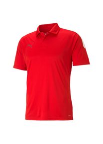 Puma Herren Poloshirt "TEAMLIGA SIDELINE POLO", rot, sportlich, Gr. XXL, unifarben, Interlock, Obermaterial: 100% Polyester, Shirts