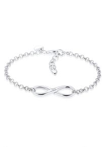 Elli Damen Armband "Infinity Zirkonia 925 Sterling Silber", 16cm,mit Steinen, Silber 925 (Sterlingsilber), silber, Silber 925 (Sterlingsilber),