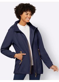 Casual Looks Damen Langjacke, blau, Gr. 38, unifarben, 100% Polyester, Jacken