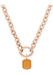 s.Oliver Damen Kette mit Anhänger "2037969", Edelstahl, L: 50cm, rosa, Edelstahl, Halsketten, mit Aventurin