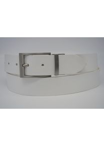 AnnaMatoni Damen Ledergürtel, weiß, casual, Gr. 90, unifarben, Rindsleder, Gürtel