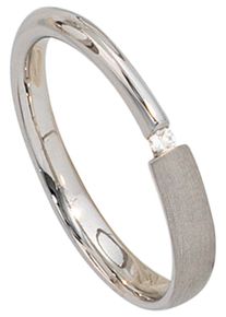 Jobo Damen Diamantring, 54, SI = kleine Einschlüsse, Silber 925 (Sterlingsilber)-Diamanten, silber, Silber 925 (Sterlingsilber), Diamanten,