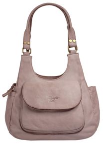 Samantha Look Damen Umhängetasche, rosa, Leder, unifarben, leicht glänzend, Taschen, echt Leder, Made in Italy