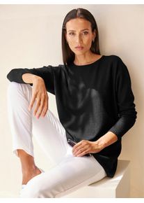 Heine Damen Strickpullover "Pullover", schwarz, Gr. 48, unifarben, 70% Viskose, 30% Polyamid, Pullover