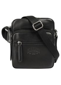 KLONDIKE 1896 Damen Umhängetasche, schwarz, Leder, unifarben, leicht glänzend, Taschen, echt Leder