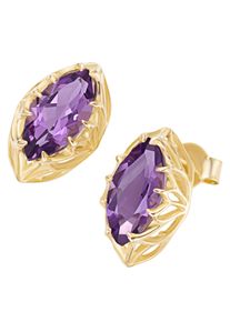 Firetti Damen Paar Ohrstecker "Schmuck Geschenk Gold 375 Ohrschmuck Ohrschmuck Edelstein Farbstein", Gelbgold 375, bunt, Gelbgold 375, Ohrringe, mit