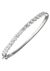 Jobo Damen Armreif, Silber 925 (Sterlingsilber), silber, Silber 925 (Sterlingsilber), Armbänder, oval 925 Silber mit Zirkonia