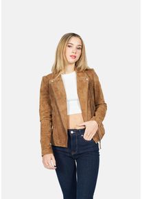 Freaky Nation Damen Lederjacke "Taxi Driver-FN", braun, Gr. M, Oberstoff: 100% Leder; Futter: 100% Polyester, Jacken