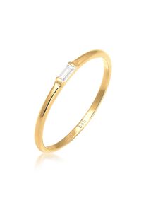 Elli Premium Damen Verlobungsring "Stabelring Topas Rechteck Verlobung 585 Gelbgold", 56mm, Gelbgold 585, 1mm, gold, Gelbgold 585, Fingerringe