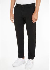 Tommy Jeans Herren Chinohose "TJM SCANTON CHINO PANT", schwarz, casual, Gr. 33, Web, Obermaterial: 98% Baumwolle, 2% Elasthan, Hosen, mit Markenlabel
