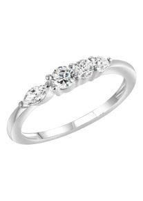 Firetti Damen Fingerring "Schmuck Geschenk Silber 925 Silberring Solitär-Optik", 56, Silber 925 (Sterlingsilber), 1,6mm, silber, Silber 925