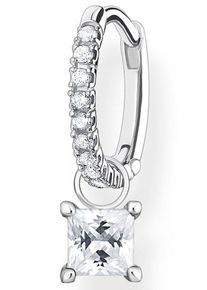 Thomas Sabo Damen Single-Creole "mit weißen Steinen, CR699-051-14", Silber 925 (Sterlingsilber), bunt, Silber 925 (Sterlingsilber), Ohrringe, mit
