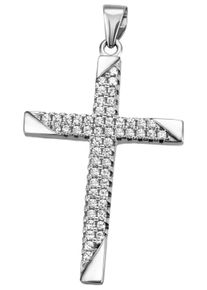 Firetti Damen Ketten-Anhänger "Schmuck Geschenk Silber 925 Halsschmuck Anhänger Kreuz", Silber 925 (Sterlingsilber), 2,90 g, silber, Silber 925