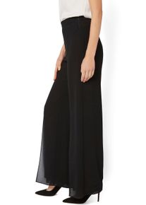 Damen Palazzohose "Anastasia", schwarz, festlich, Gr. 54, HERMANN LANGE Collection, unifarben, Stoff, Chiffon, Obermaterial: 100% Polyester, Hosen,