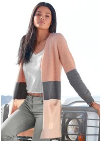 Vivance Damen Cardigan, bunt, modisch, Gr. 36, gestreift, colorblocking, Strick, Obermaterial: 50% Viskose, 25% Polyamid, 25% Polyester,