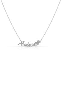 Firetti Damen Namenskette "Schmuck Geschenk Silber 925 Halskette mit deinem Namen", Silber 925 (Sterlingsilber), L: 45cm, silber, Silber 925