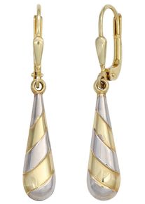 Jobo Damen Paar Ohrhänger, Gelbgold 333, gold, Gelbgold 333, Ohrringe, Tropfen 333 Gold bicolor