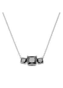 Damen Collier "Mittelteil mit Zirkonia, Silber 925", 45cm, Silber 925 (Sterlingsilber), schwarz, Giorgio Martello MILANO, Silber 925