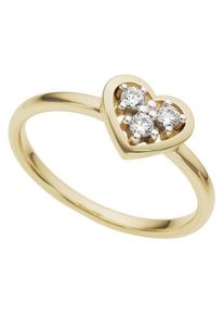 Firetti Damen Diamantring "Schmuck Geschenk Gold 333 Damenring Goldring Diamant", 16, 0,15 ct P2 = erkennbare Einschlüsse, Gelbgold 333-Diamanten,
