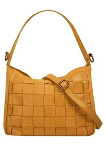 Samantha Look Damen Umhängetasche, gelb, Leder, Taschen, echt Leder, Made in Italy