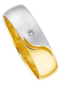 Firetti Trauring "Schmuck Geschenk Gold 375 Hochzeit Ehering Trauring "LIEBE"", 22, 0,01 ct SI = kleine Einschlüsse mit Brillant, Gelbgold 375, 5mm,