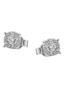 Firetti Damen Paar Ohrstecker "Schmuck Geschenk Gold 585 Ohrschmuck", 0,36 ct SI = kleine Einschlüsse, Weißgold 585-Diamanten, weiß, Weißgold 585,