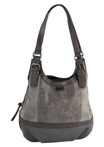 Tom Tailor Damen Shopper "JUNA", grau, Lederimitat, Taschen, mit schicken Zierschnallen