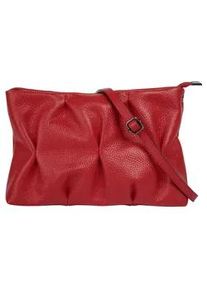 Umhängetasche CLUTY Gr. B/H/T: 24cm x 20cm x 5cm onesize, rot Damen Taschen echt Leder, Made in Italy