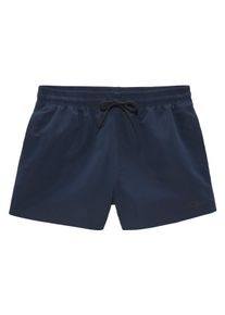 s.Oliver Herren Badeshorts, blau, Gr. S, unifarben, kontrastfarbene Details, Microfaser, Polyester, Microfaser, Badehosen, mit komplementärem