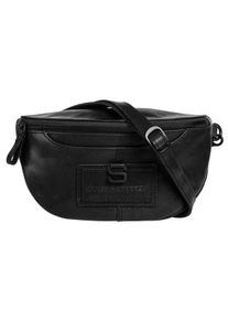 SPIKES & SPARROW Damen Gürteltasche "WAIST BAG", SPIKES & SPARROW, schwarz, Leder, unifarben, leicht glänzend, Taschen, echt Leder