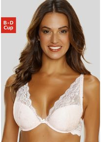 Lascana Damen Triangel-BH, Gr. 80, beige, Spitze, Obermaterial: 88% Polyamid, 12% Elasthan, sexy, BHs, mit raffinierten Schmuckdetails, sexy Dessous