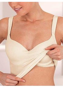 Viania Damen BH-Hemd, Gr. 80, beige, 90% Polyamid, 10% Elasthan, BHs