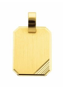 Adelia´s ADELIA ́S Damen Ketten-Anhänger "585 Gold Gravurplatte Anhänger", Gelbgold 585, gold, Gelbgold 585, Schmuckanhänger, 585 Gold Goldschmuck für Damen