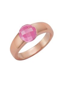 JAMELLI Damen Fingerring "925 Silber rosé vergoldet Quarz (beh.)", 060 (19,1), 3,0 ct, Silber 925 (Sterlingsilber), rot, Silber 925 (Sterlingsilber),