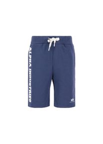 Herren Sweatshorts "Alpha Industries Men - Shorts Big Letters Short", blau, Gr. S, Alpha Industries, Obermaterial: 80% Baumwolle, 20% Polyester, Hosen