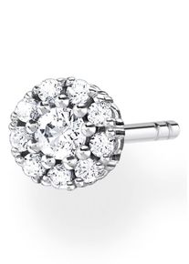 Thomas Sabo Damen Single-Ohrstecker "weiße Steine silber, H2141-051-14", Silber 925 (Sterlingsilber), bunt, Silber 925 (Sterlingsilber), Ohrringe,