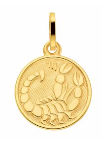 Adelia´s ADELIA ́S Damen Ketten-Anhänger "333 Gold Sternzeichen Anhänger Skorpion Ø 11,8 mm", Damen, Skorpion, Gelbgold 333, gold, Gelbgold 333,