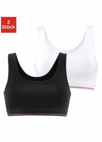 H.I.S. H.I.S Damen Bustier, Gr. 32, schwarz-weiß, Jersey, Obermaterial: 95% Baumwolle, 5% Elasthan, unifarben, Basic, BHs, aus elastischer Baumwoll-Qualität