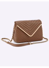 Heine Damen Handtasche, braun, Polyurethan, Metall, unifarben, Taschen