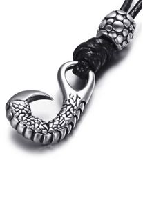 Firetti Herren Kette mit Anhänger "Schmuck Geschenk The Claw", Edelstahl-Textil, L: 96cm, schwarz, Edelstahl, Textil, Halsketten