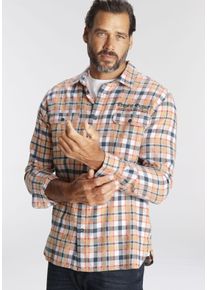MAN'S WORLD MAN'S WORLD Herren Flanellhemd, bunt, casual, Gr. XL, unifarben, Flanell, Obermaterial: 100% Baumwolle, Hemden, mit Stickerei